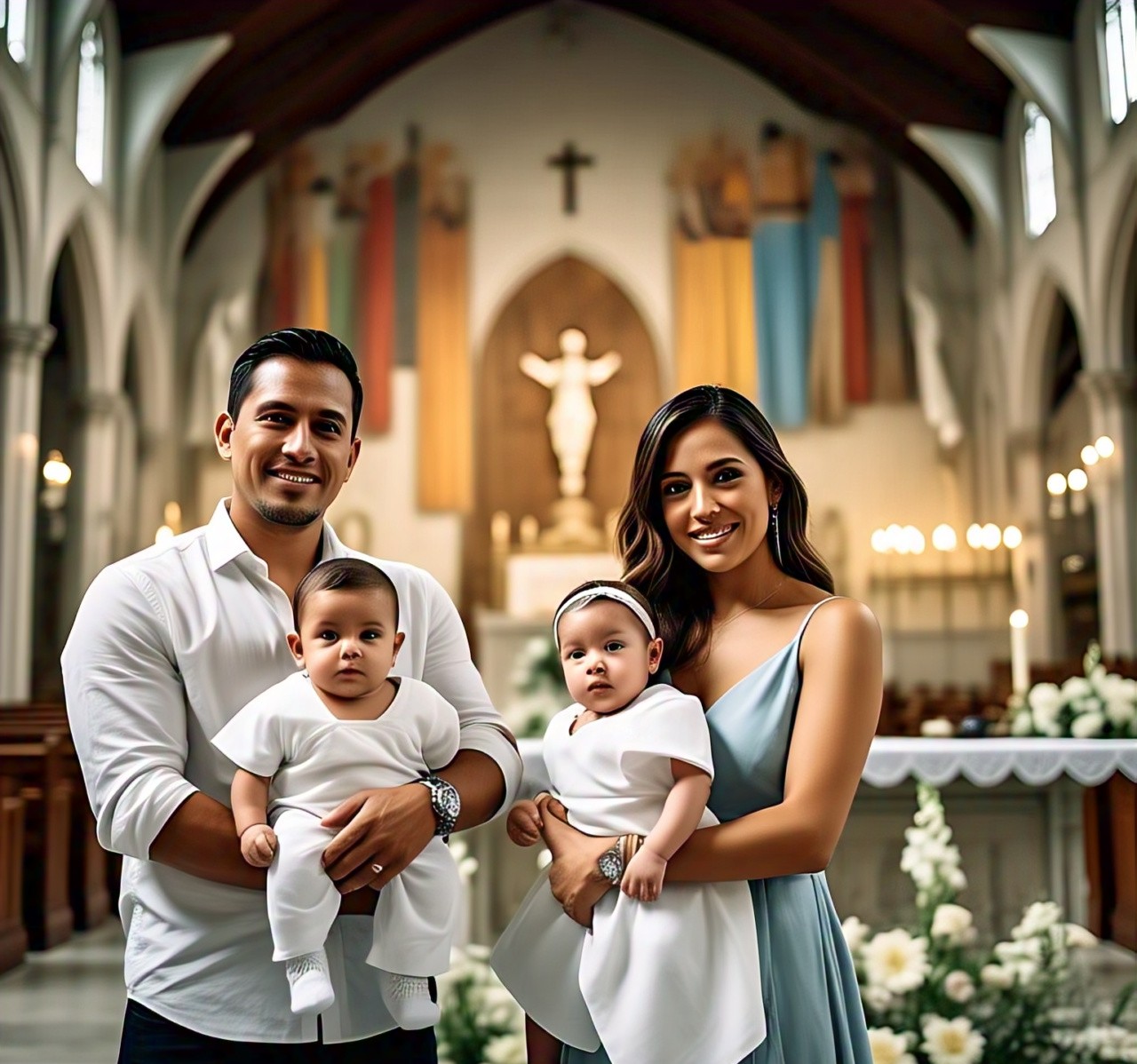 Tierna invitación de bautizo personalizada