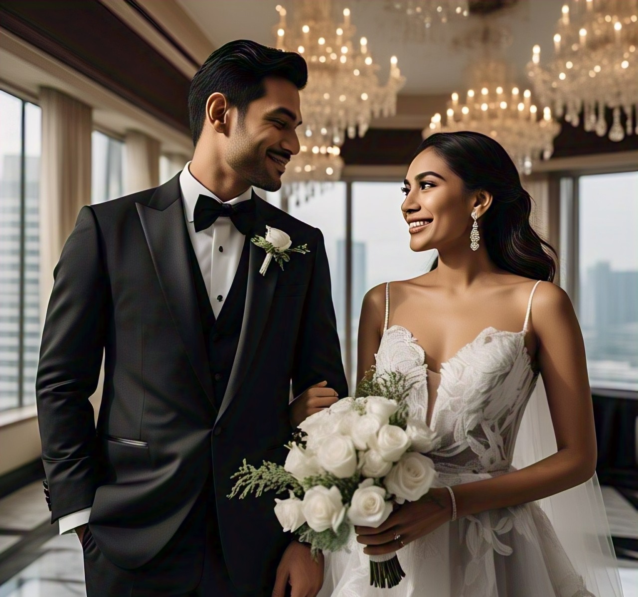 Elegante invitación de boda digital