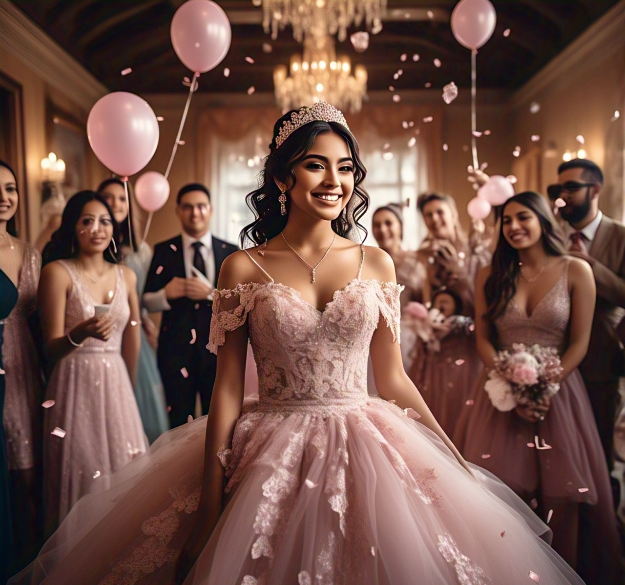 Hermosa invitación de quinceañera interactiva